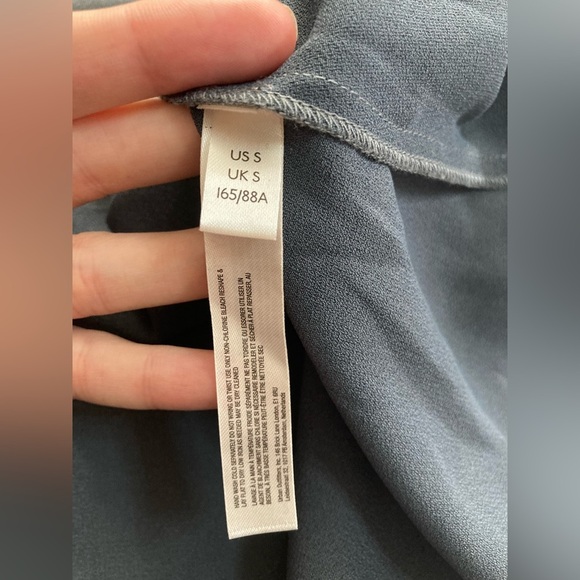 Anthropologie Daily Practice Satin Midi Dress Size Small Gray - Picture 4 of 6